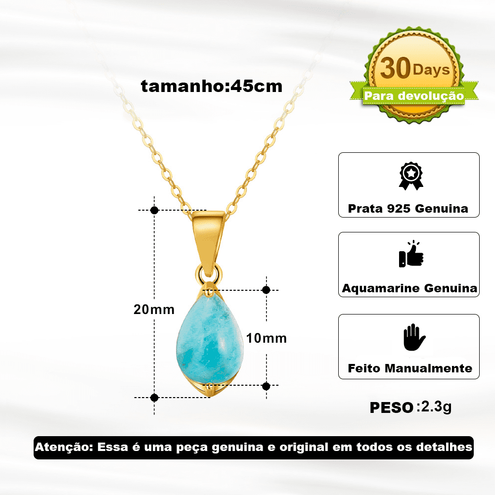 Colar Elegancy Prata Genuina com Turmalina