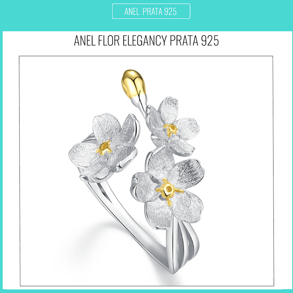 Anel Flores Elegancy Prata 925