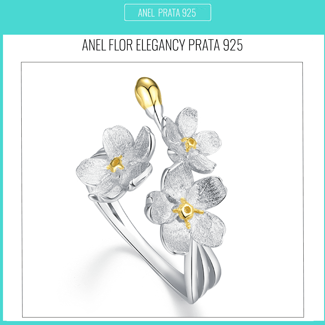 Anel Flores Elegancy Prata 925