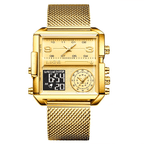 Relógio Gold Square