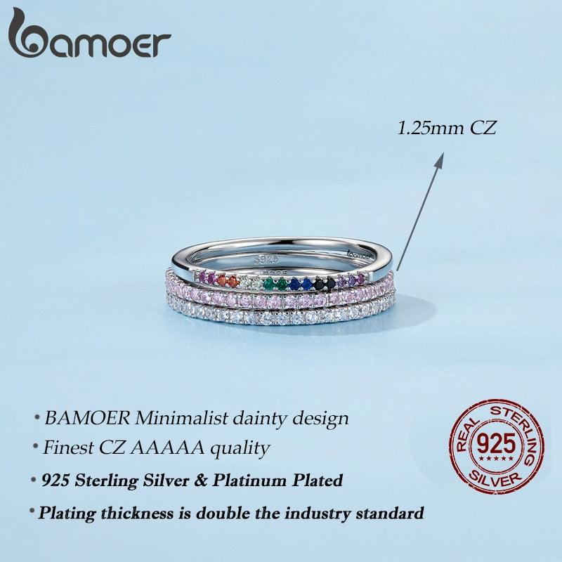 Anel Glamour de Prata com Diamente Sintético