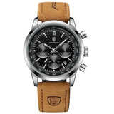 Prata | Preto - Pulseira Couro Marron