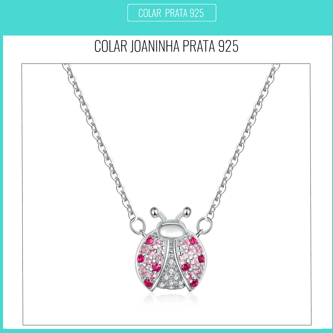 Colar Joaninha Prata 925