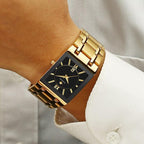 Relogio  Gold Masculino Wwoor Elegancy