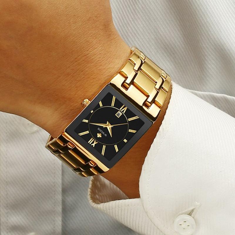 Relogio  Gold Masculino Wwoor Elegancy