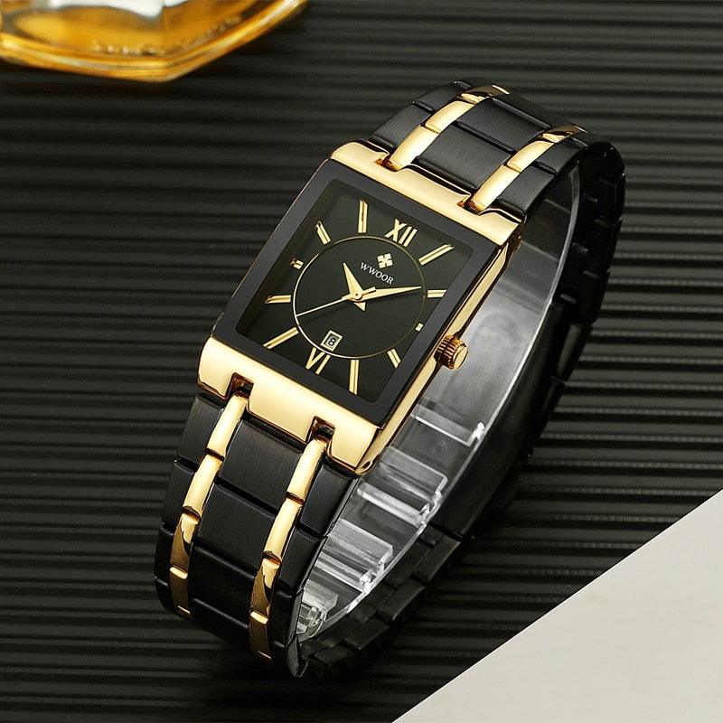 Relogio  Gold Masculino Wwoor Elegancy