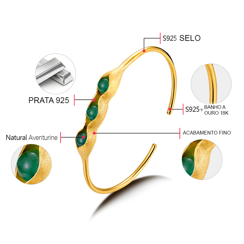 Pulseira Elegancy Prata Pura com Pedra Preciosa