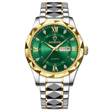 Prata e Verde com Dourado