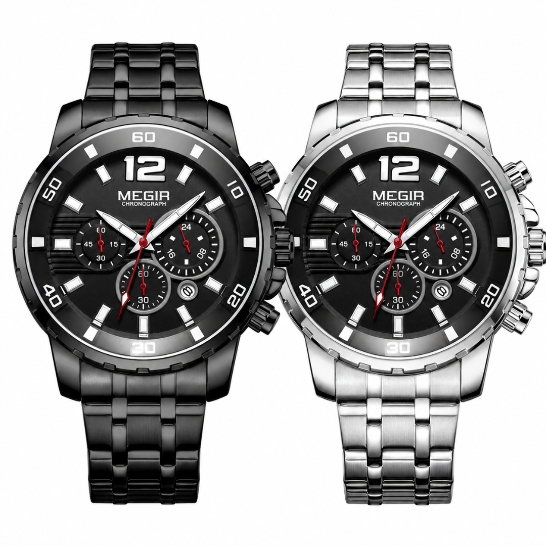 Pague 1 Leve 2 | Relogio masculino megir Gold