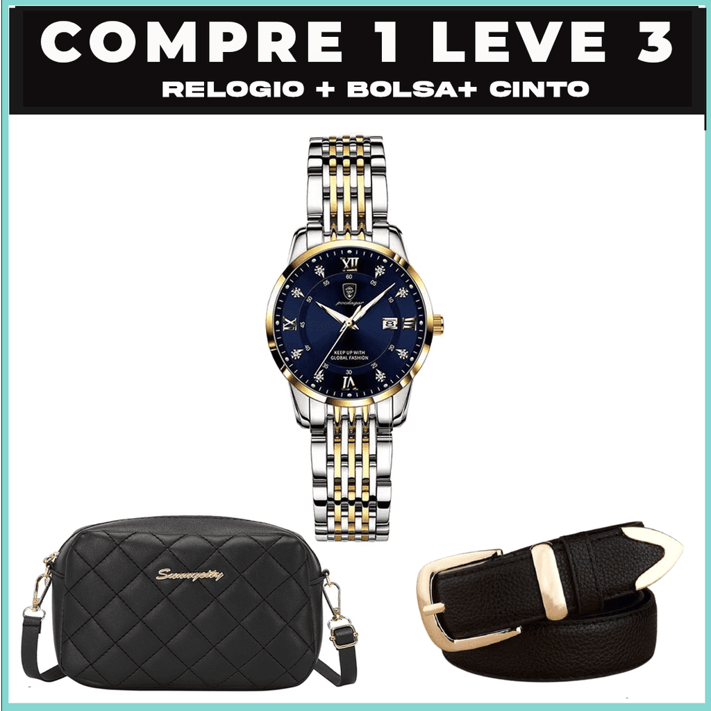 Relogio Feminino Glamour COMPRE 1 LEVE 3