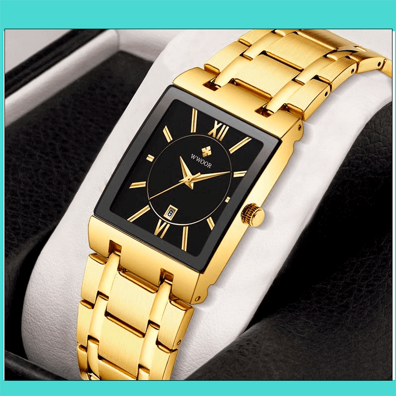 Relogio  Gold Masculino Wwoor Elegancy