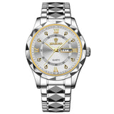 Prata e Branco Detalhes Dourado