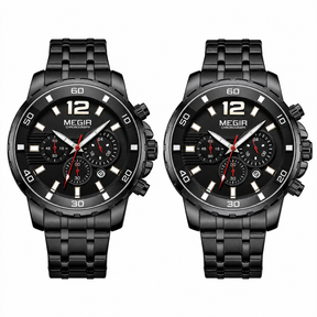 Pague 1 Leve 2 | Relogio masculino megir Gold